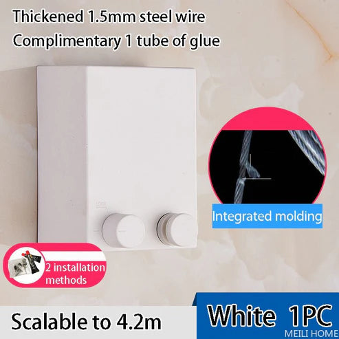 Telescopic Clothesline – Retractable Clothes Drying Rope for Indoor & Outdoor Use