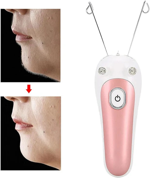 Electric Facial Hair Removal Threading Machine – Painless Face, Eyebrow & Upper Lip Epilator for Women UAE