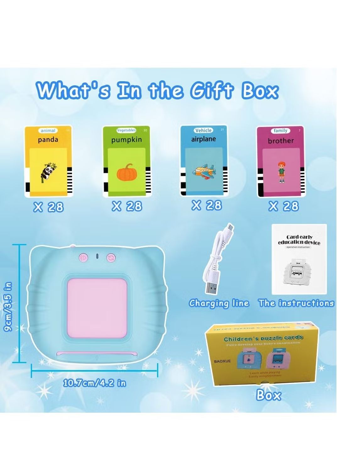 Educational Flash Cards for Kids – Early Learning Alphabet, Numbers & Shapes