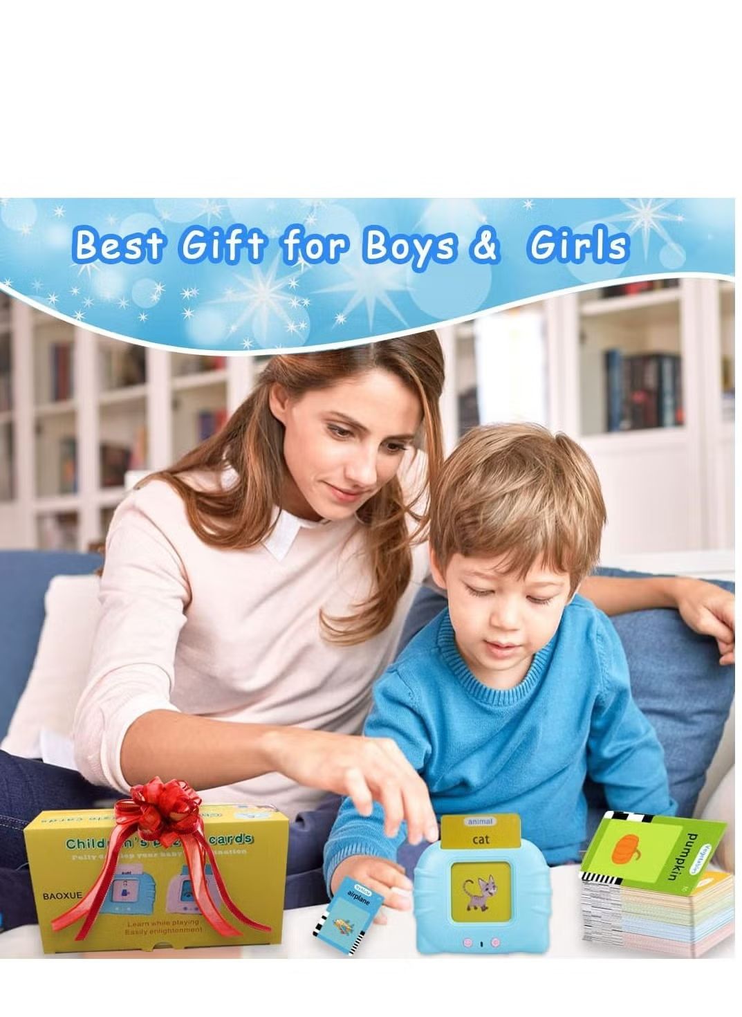 Educational Flash Cards for Kids – Early Learning Alphabet, Numbers & Shapes