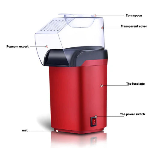Mini Popcorn Machine – Portable Hot Air Popper for Home Snacks in Dubai 🍿✨
