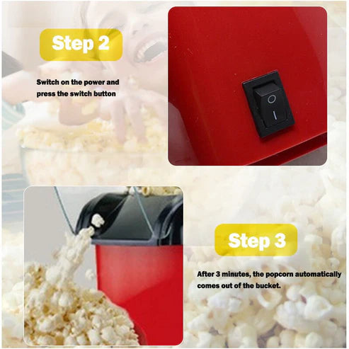 Mini Popcorn Machine – Portable Hot Air Popper for Home Snacks in Dubai 🍿✨