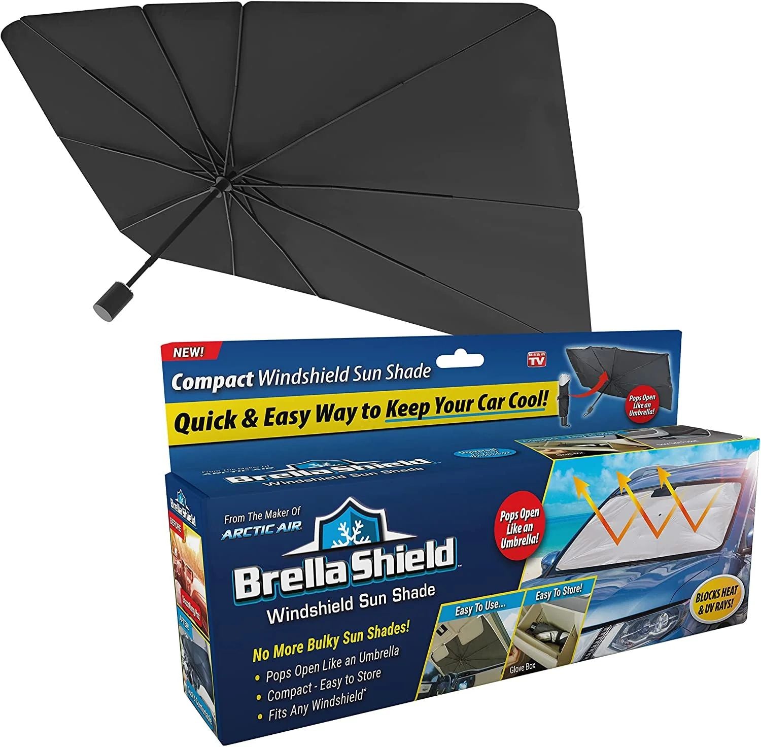 Car Windshield Sun Shade – Foldable UV & Heat Protection Cover for Vehicles
