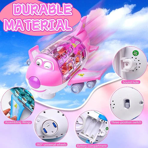 Rotating Electric Airplane Toy for Kids – Flashing Lights & Music in Dubai