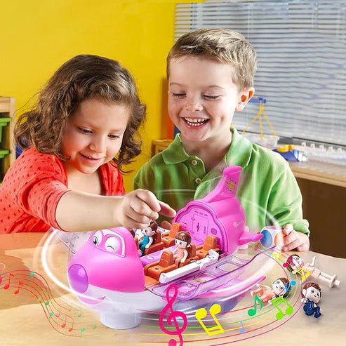 Rotating Electric Airplane Toy for Kids – Flashing Lights & Music in Dubai