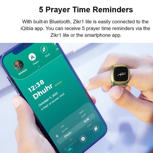 Smart Zikr Ring – Digital Tasbeeh Counter with OLED Display for Prayer & Dhikr UAE
